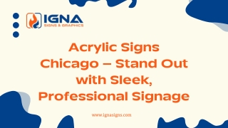 Acrylic Signs Chicago – Stand Out with Sleek, Professional Signage