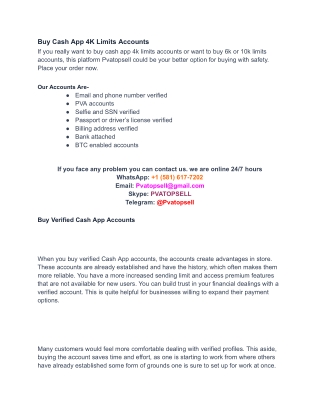 Buy Cash App 4K Limits Accounts