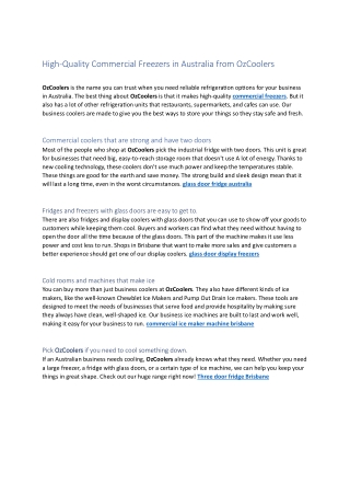 glass door fridge australia