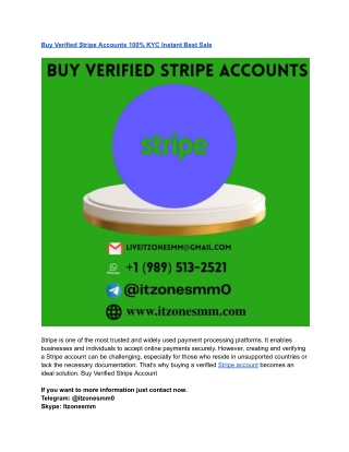 How to Buy Verified Stripe Accounts A parsonal guide