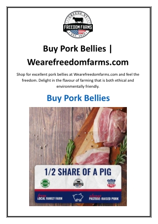 Buy Pork Bellies