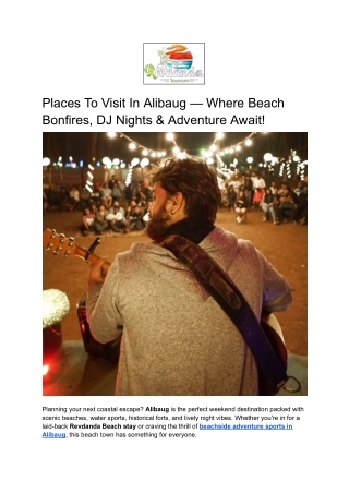 Places To Visit In Alibaug — Where Beach Bonfires, DJ Nights & Adventure Await!