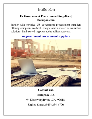 Us Government Procurement Suppliers  Barupon.com