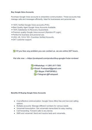 Buy Google Voice Number very Cheap Price | 2024