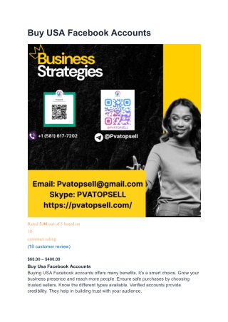 How to Buy USA Facebook Accounts for Lead Generation