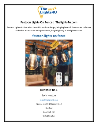 Festoon Lights On Fence  Thelights4u.com