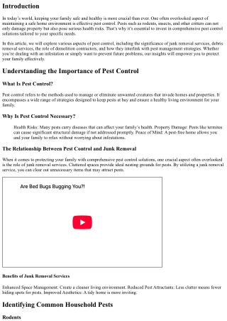 Protecting Your Family with Comprehensive Pest Control Solutions