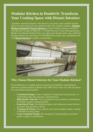 Modular Kitchen in Dombivli