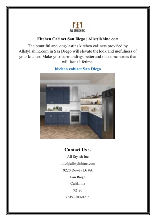 Kitchen Cabinet San Diego | Allstylishinc.com
