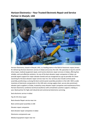 Electronics components uae