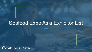 Seafood Expo Asia Exhibitor List