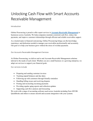 Unlocking Cash Flow with Smart Accounts Receivable Management
