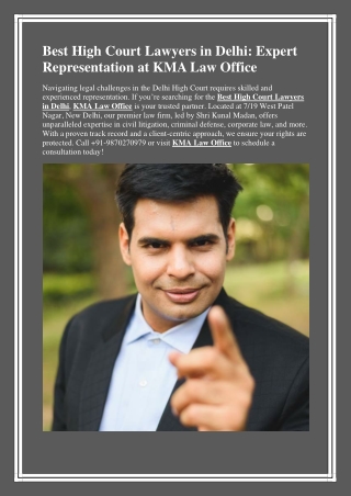Best High Court Lawyers in Delhi