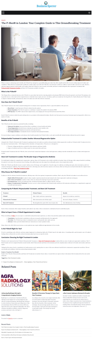 The P-Shot in London Your Complete Guide to This Groundbreaking Treatment - Business Specter