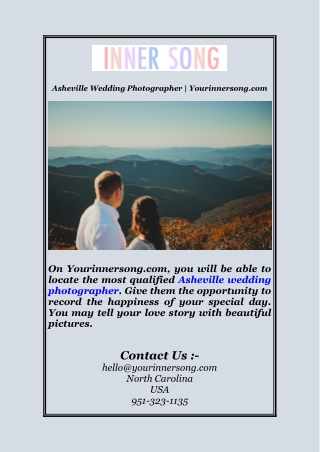 Asheville Wedding Photographer | Yourinnersong.com