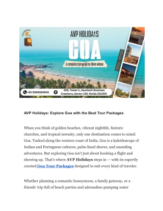 Goa Tours