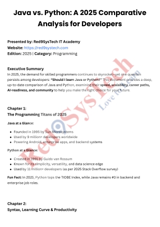 Java vs. Python: A 2025 Comparative Analysis for Developers