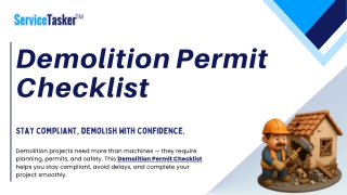 Demolition Permit Checklist | ServiceTasker