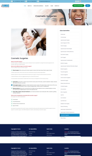 Cosmetic Surgery in Basavanagudi, Banashankari, Bangalore