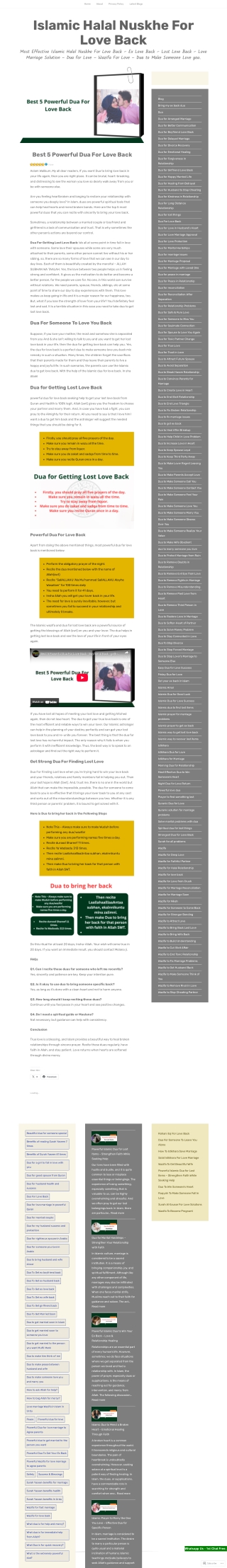 Best 5 Powerful Dua For Love Back