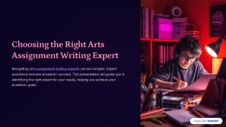 How to Choose the Right Arts Assignment Writing Expert