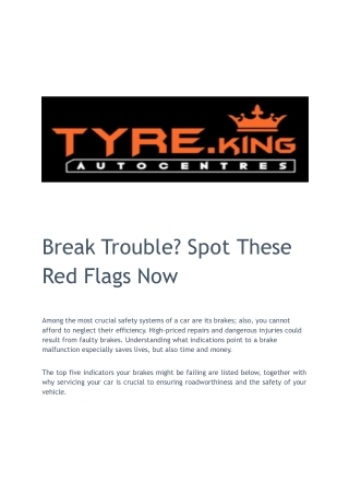 Break Trouble? Spot These Red Flags Now