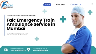 Falc Emergency Train Ambulance Services in Bangalore and Mumbai fulfil the patient's needs in their train coach