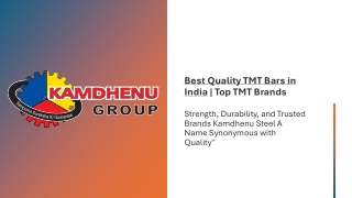 Top TMT Bar Brands in India for Superior Construction
