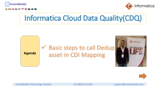 Informatica Cloud Data Quality (CDQ) | How to Use a Deduplication Asset in CDI M