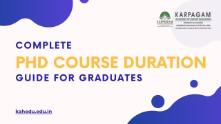 Complete PhD Course Duration Guide for Graduates