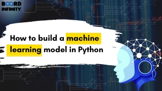 How to build a machine learing, model in python