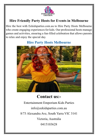 Hire Friendly Party Hosts for Events in Melbourne