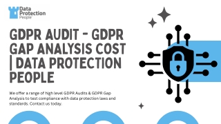 GDPR Audit - GDPR gap analysis cost  Data Protection People