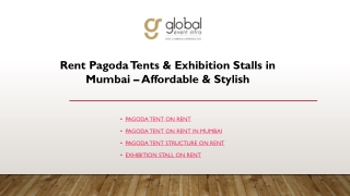 Rent Pagoda Tents & Exhibition Stalls in Mumbai – Affordable & Stylish