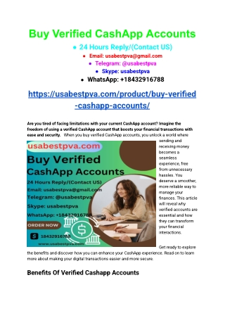 Buy Verified CashApp Accounts