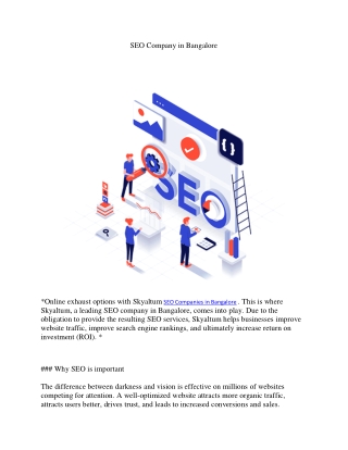 SEO Company in Bangalore