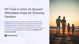 IVF Cost in Umm Al Quwain: Affordable Hope for Growing Families