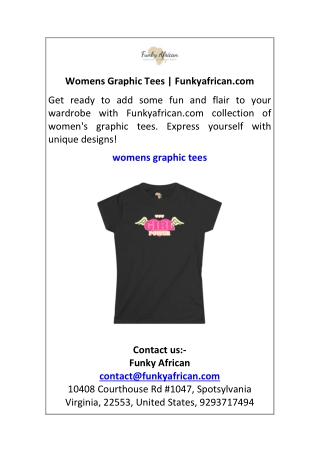 Womens Graphic Tees Funkyafrican.com