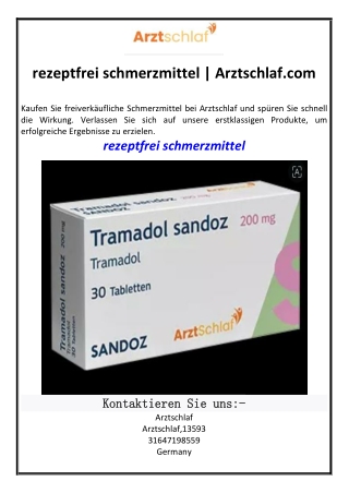 rezeptfrei schmerzmittel | Arztschlaf.com