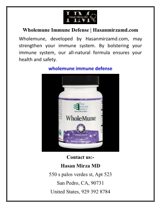 Wholemune Immune Defense  Hasanmirzamd.com
