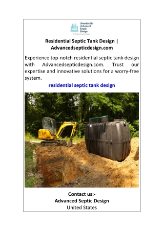 Residential Septic Tank Design Advancedsepticdesign.com