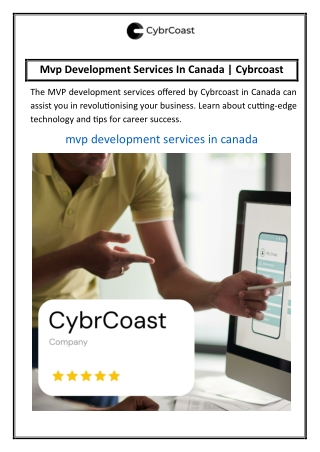 Mvp Development Services In Canada | Cybrcoast