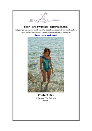 Lison Paris Swimsuit  Lilbunnies.com.