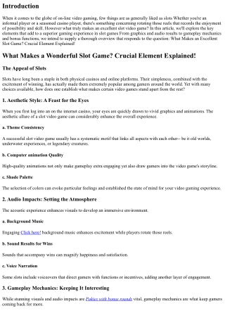 What Makes a Great Port Game? Crucial Element Clarified!