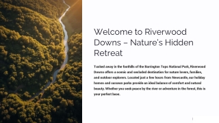 Relax, Recharge, and Reconnect Unique Holiday Homes & Caravan Parks in Barrington Tops, NSW