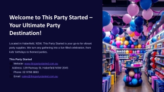 This Party Started Your Ultimate Destination for Fun & Trendy Party Supplies