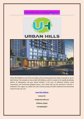 urban hills shilphata