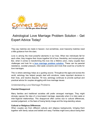 Love Marriage Problem Solution in India – Guaranteed Results by Experts