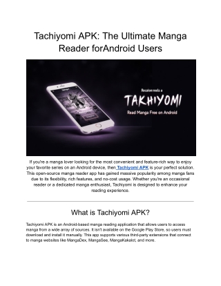 Tachiyomi APK_ The Ultimate Manga Reader for Android Users