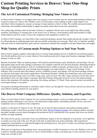 Denver Print Company